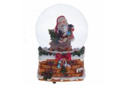 Фигурка декоративная в стеклянном шаре Дед Мороз