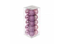 Набор елочных игрушек Snoweekon Шар, 3 см, цвет: №05 розовый, ассорти, 20 штук, арт. SNW-02