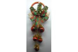 Новогоднее подвесное украшение Красные шарики, 30 см, арт. 34430