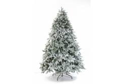 Ель искусственная Crystal Trees. Мольвено, в снегу, с вплетенной гирляндой, 185 см