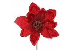 Цветок искусственный, 28x28x70 см (цвет: красный)