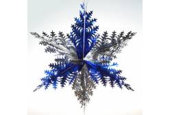 Новогоднее подвесное украшение Снежинка-звезда, 40 см, арт. 20321