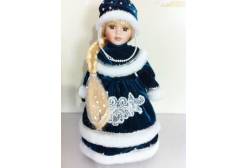 Кукла декоративная Снегурочка, на подставке, 30 см, арт. 31094