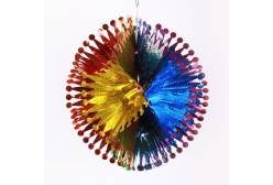 Новогодняя гирлянда Цветной шар-корона, 32x17 см, арт. 30961