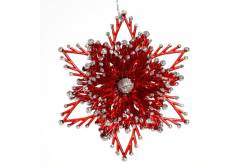 Новогоднее подвесное украшение Снежинка, 10,2 см, арт. 22824