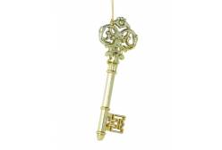 Новогоднее подвесное елочное украшение Ключ в золоте, арт. 86746