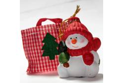 Сувенир Снеговик в сумочке, 6 см