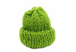Шапочка вязанная для игрушек, цвет: зеленый, 5 см, 2 штуки, арт. AR025 (количество товаров в комплекте: 2)