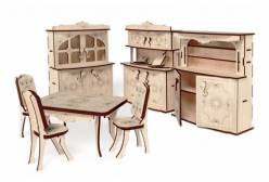 Конструктор деревянный 3D Набор мебели кухня, подвижный