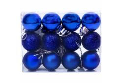 Набор пластиковых шаров (цвет: синий, 12 штук, 30 мм)