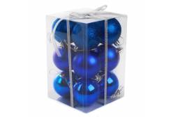 Набор пластиковых шаров (цвет: синий, 12 штук, 6 см)