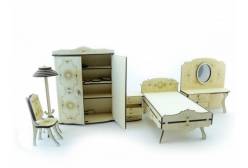 Конструктор деревянный 3D Набор мебели спальня, подвижный
