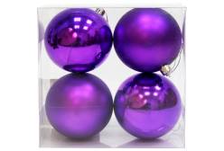 Набор пластиковых шаров (цвет: фиолетовый, 4 штуки, 80 мм)