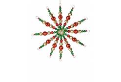 Новогоднее подвесное украшение Снежинка яркая, 15,5 см