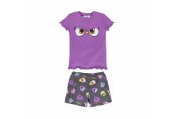 Пижама для девочки Angry Birds (футболка/шорты, размер 30, рост 98-104 см)