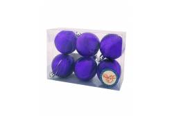 Набор шаров Фиолетовые круги, 6 см, 6 штук
